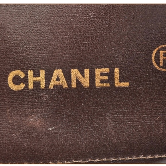 Authentic CHANEL lambskin flat CC mini tote brown and black - Picture 7 of 12